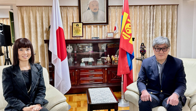 葉山理事長与蒙古大使会晤