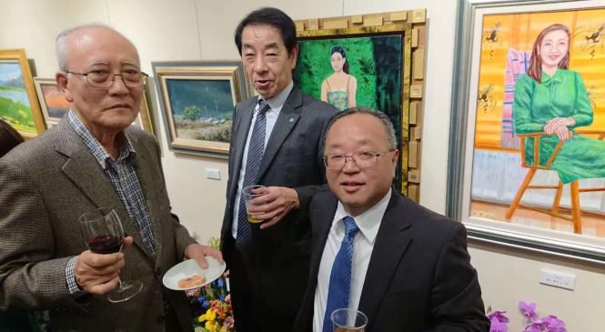 Art exhibition : Mr. Kazuyuki Kusano, the Chairperson of the Board at Totech Corporation